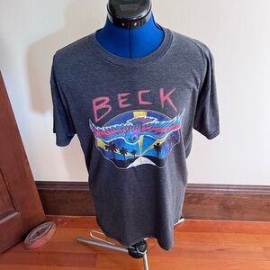 Beck Gray Graphic Concert T-Shirt